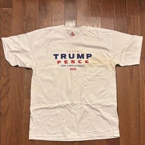 Authentic 2020 Donald Trump for President Official Trump Pence Bayside L T-Shirt